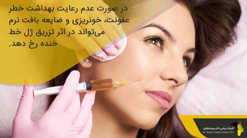 عوارض تزریق ژل خط خنده